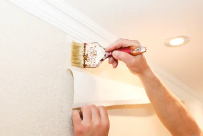 Pose de papier peint à Nieudan — revêtements muraux et toiles de verre